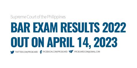 RESULTS OF THE 2022 BAR EXAMINATIONS .